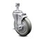 Service Caster 5 Inch Gray Polyurethane Wheel Swivel 1/2 Inch Threaded Stem Caster with Brake SCC-TS20S514-PPUB-TLB-121315 - alternate 1